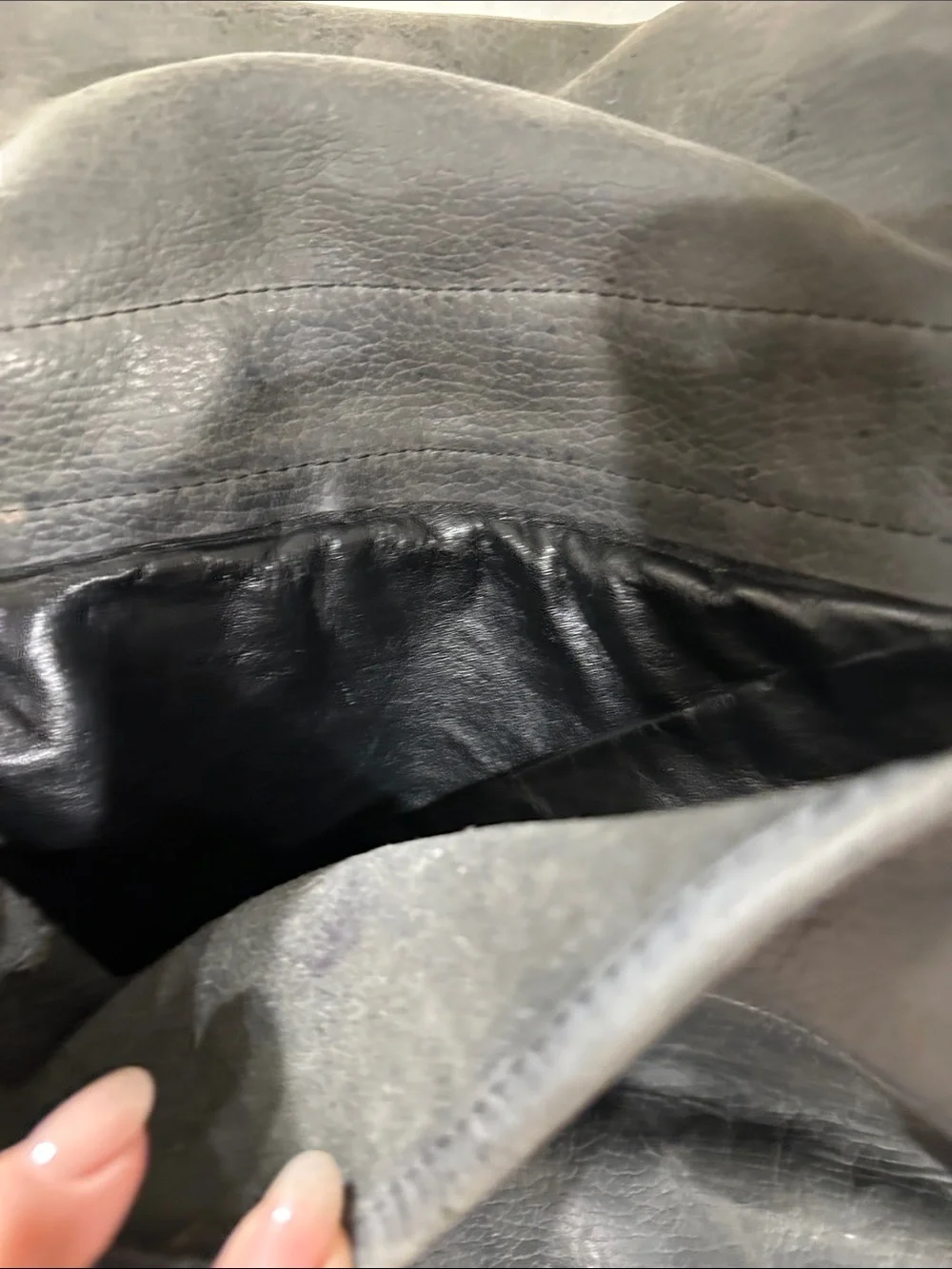 Gray Suede Men's Crossbody Messenger Bag